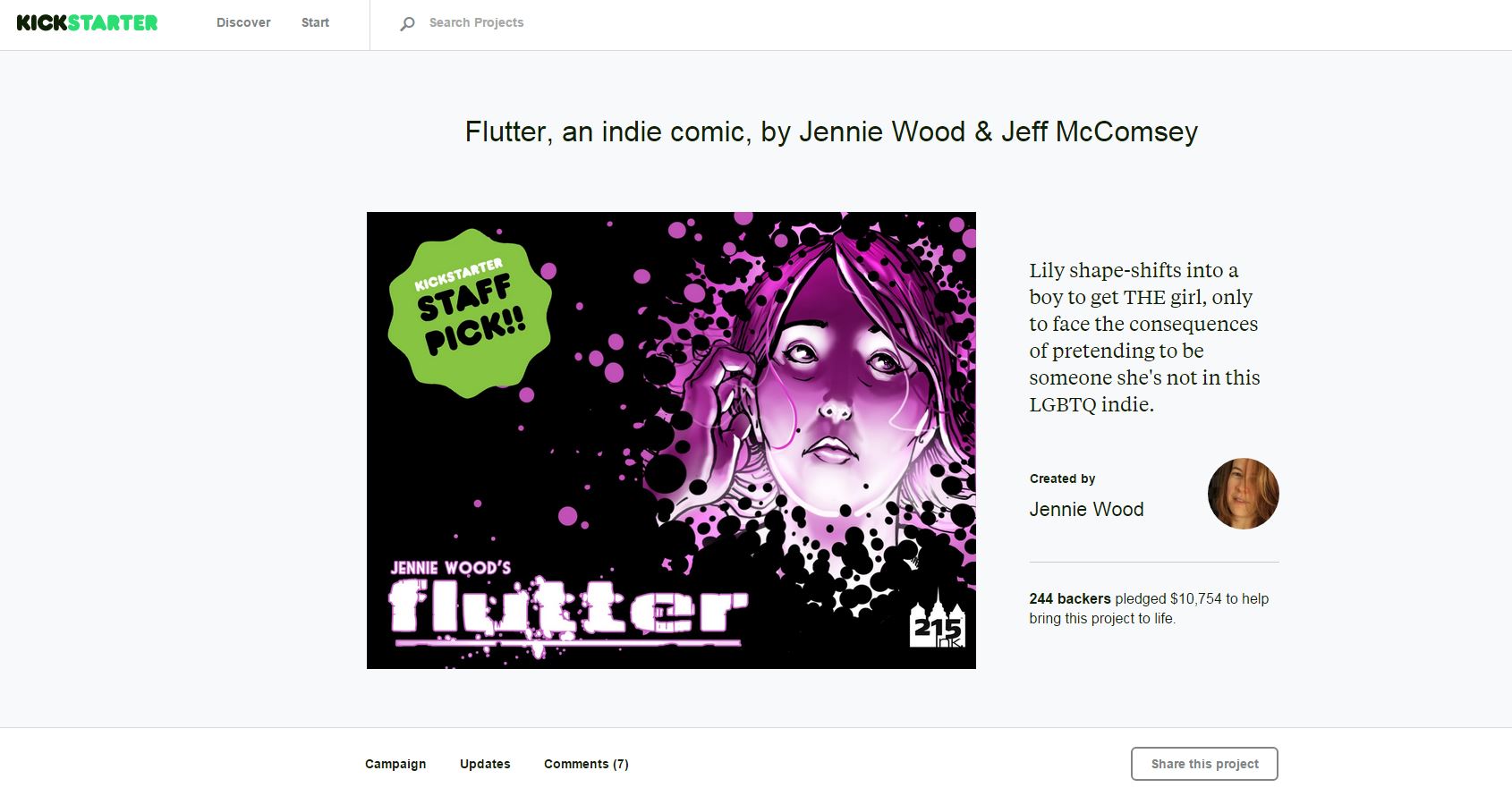 Crowdfunding Kickstarter Flutter