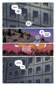 Image Comics Feral by Tony Fleecs, Trish Forstner, Tone Rodriguez issue 1 page 2 with colors and letters