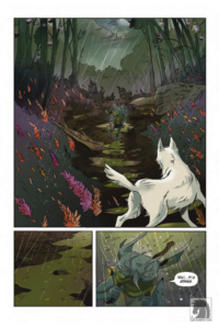 Dark Horse Comics Goblin volume 1: The Wolf and the Well by Eric Grissom and Will Perkins page 14 with colors and letters